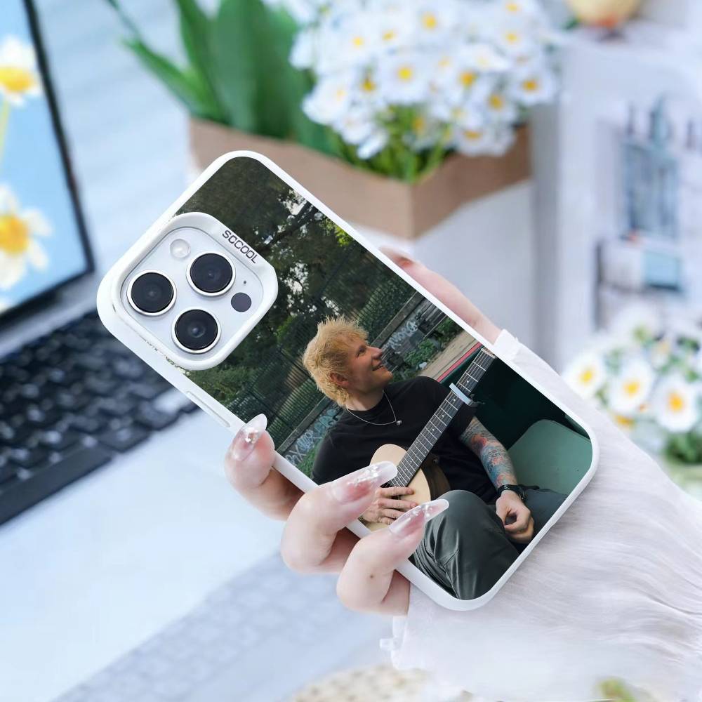 Singer E-Ed Sheeran  Phone Case For iPhone17, 16,15,14,13,12 Pro Max white Candy Matte Shockproof Cover