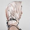 Spring and Summer Elegant Floral Print Scarf 90*90cm Square Scarf Scarf Satin Silk Scarf Women's Headscarf