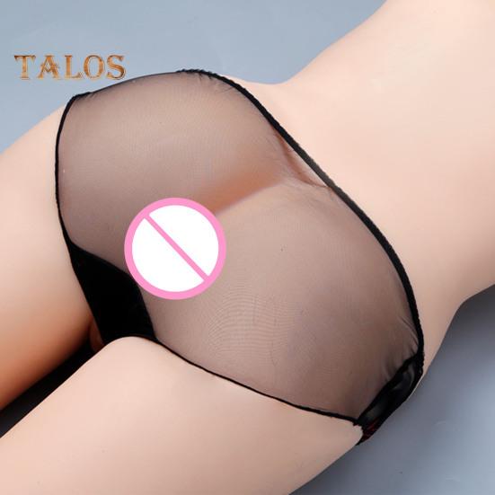 Women's Sexy Lace Thongs See Through Mesh Sheer Panties Floral Embroidered Low-Waist Underwear Ultra-Thin Ladies Briefs