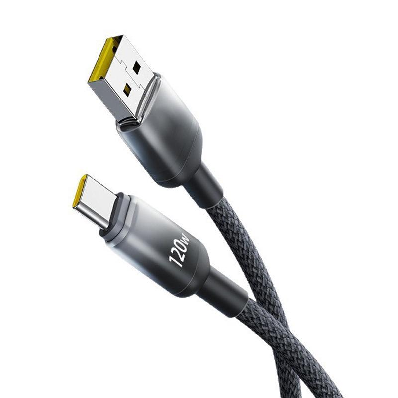 Сверхбыстрый кабель Type-C 120 Вт для быстрой зарядки телефонов Apple, Huawei, Vivo, Oppo