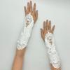 Свадебный этикет Перчатки с вышивкой крючком белые, закрывающие руки, свадебные перчатки, этикетные перчатки для платья