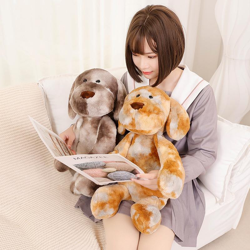 Мягкая плюшевая кукла-собачка для детей с эффектом тай-дай для сна и игры