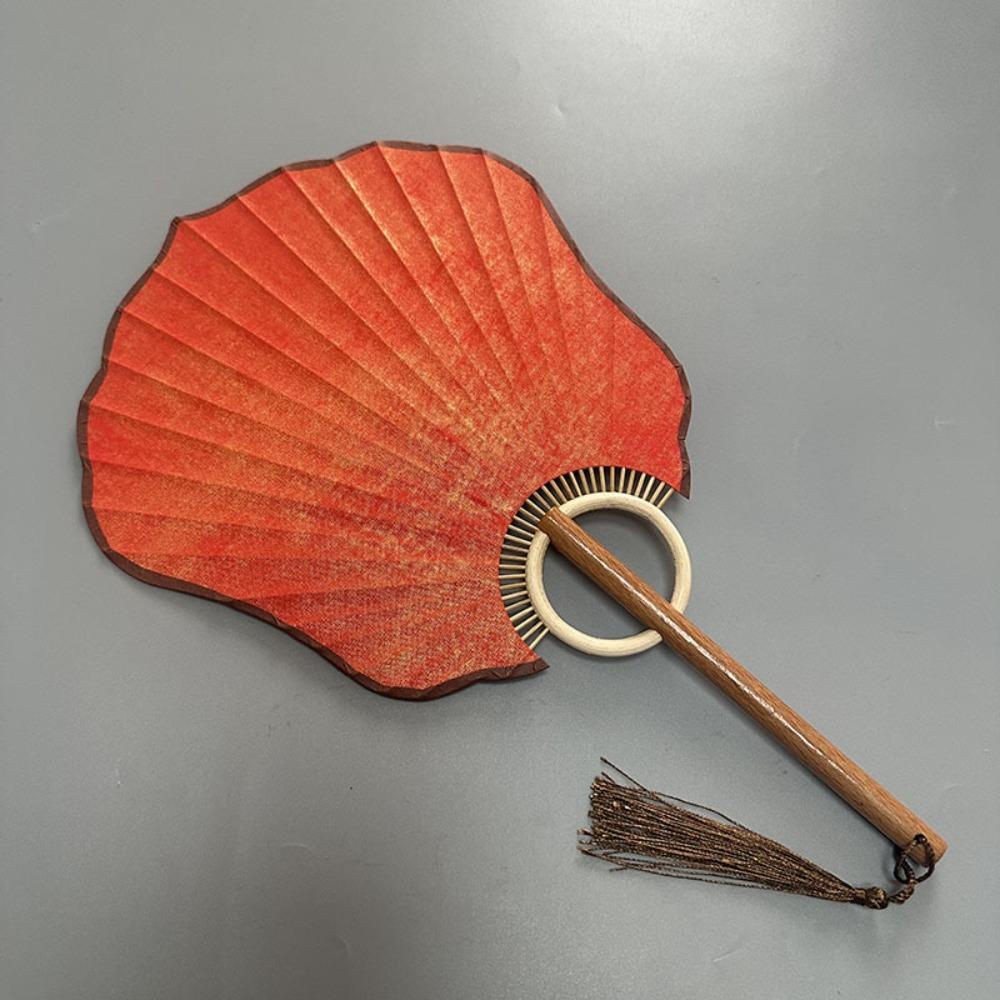 Vintage DIY Xuan Paper Fan Classical Round Fan Portable Hand Painted Fan  Painting