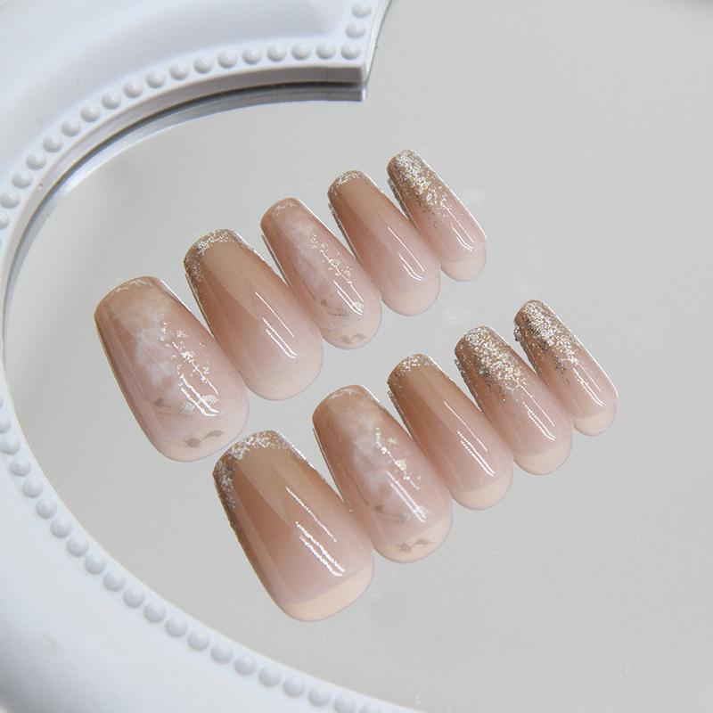 24 шт., расширенный патч для ногтей Smudge Nail Art, отбеливающий, съемный, для коротких балетных ногтей, для ногтей в форме буквы Т