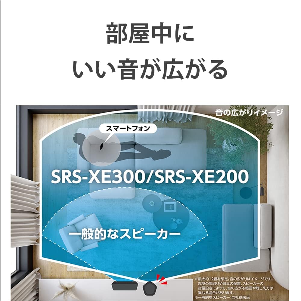 Sony Wireless Speaker SRS-XE200: Waterproof IP67 / Wide Listening Area / Hands-free Calling / Long Battery Life (16 Hours) / SRS-XE200 LC Blue