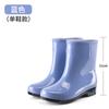 До середины голени резиновые сапоги женские на платформе резиновые туфли модные уличные туфли без застежек дождевые сапоги женские водонепроницаемые рабочие ботинки женские