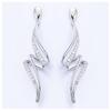 [I9849] - Silver Earrings 'Déesse' Silver White (rhodium-plated) - 50x15 Mm