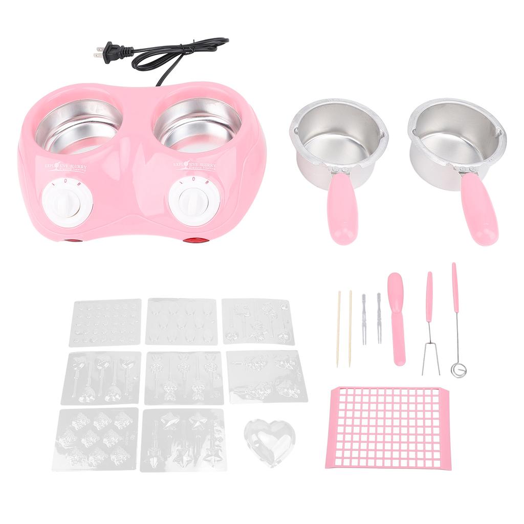 Электрический горшок для плавления шоколада с двумя горшками, позволяющий равномерно нагревать конфеты, подогреватель шоколада для