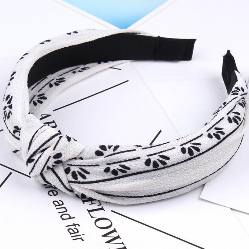 Women Fashion Elegant Cloth Knotting Fashion Leaves Wide Hairband Headband Hair Accessories