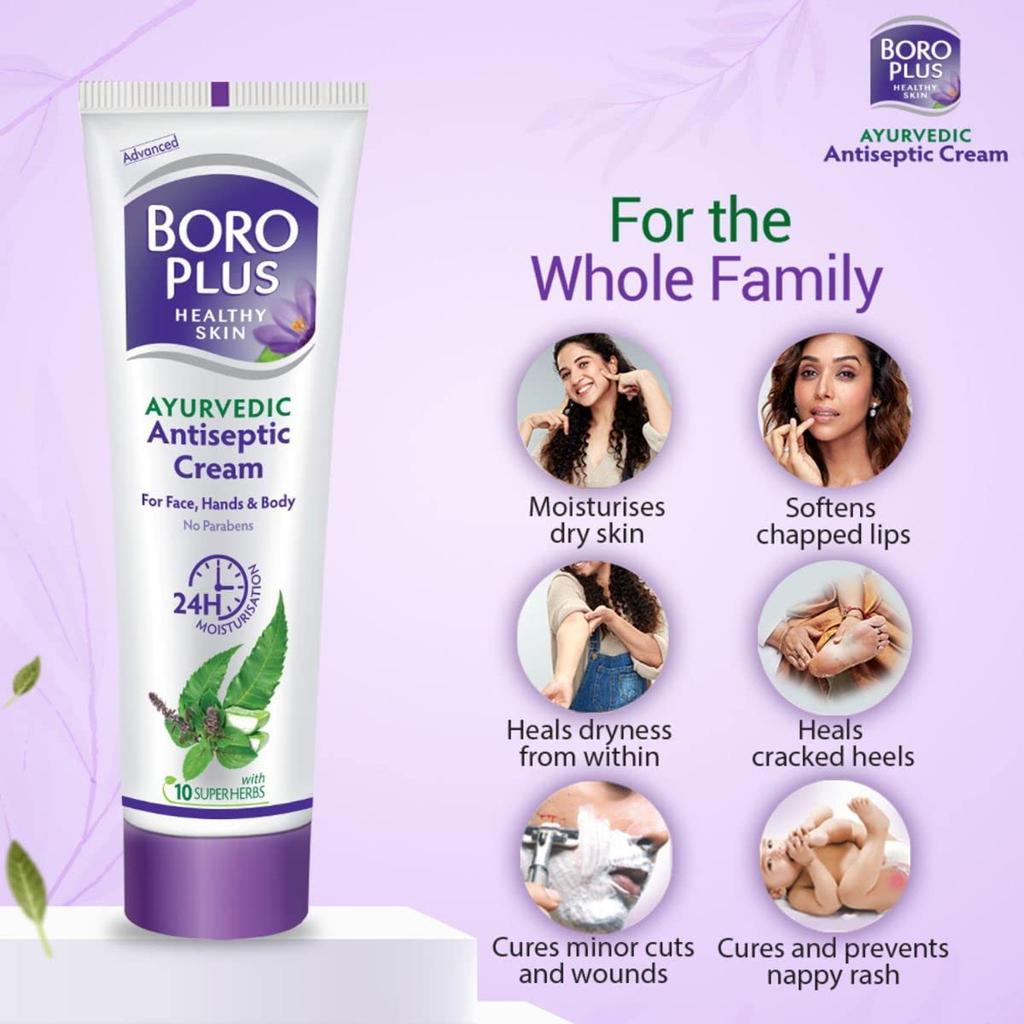 Boroplus Antiseptic Cream 40 Ml | Moisturizing Cream For Face Hands And Body | Dryness Relief | Winter Care | Unisex Skincare