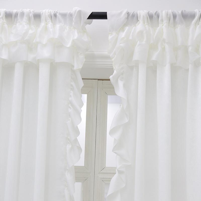 Бархатная французская белая пряжа полупрозрачная непрозрачная штора на окно для балкона, гостиной, эркера, оборка, готовая продукция