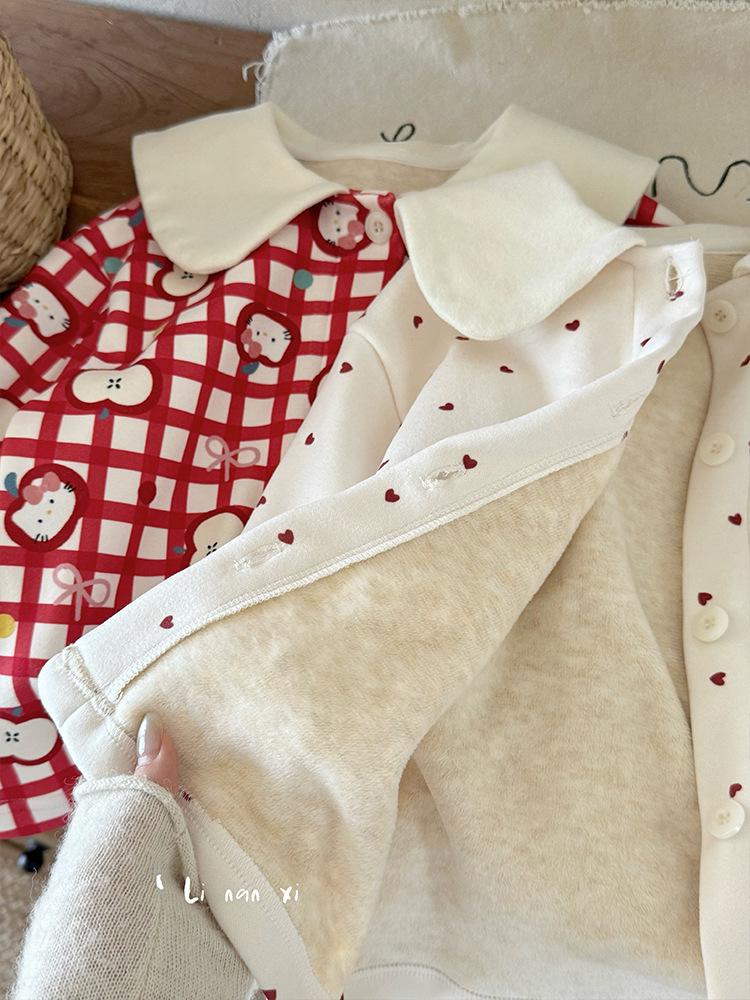 88277 Девочки Велюровый Пижамный Комплект - Новая Осень/Зима 2025 Домашняя Одежда для Детей