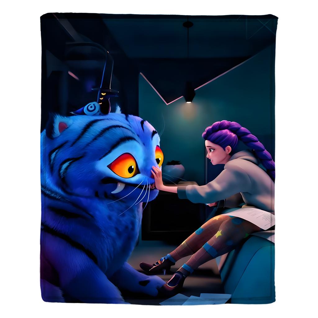 Flannel Digital Printed Blanket Conditioning Blanket Sofa Blanket Girl Gift