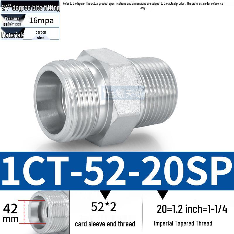 1CT-SP Оцинкованная муфта для гидравлической масляной трубы с переходом под английскую коническую резьбу высокого давления