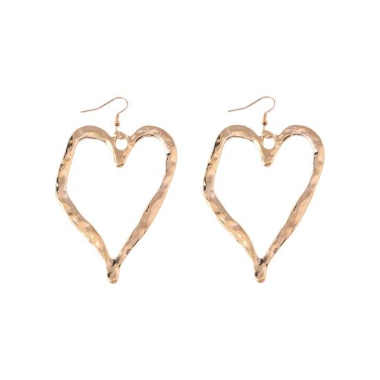 Love Earrings Retro Exaggerated Style Polished Hook Earrings