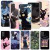Аниме Милый Черный Кот Мяу Чехол Для Телефона Для Xiaomi Redmi Note 15 14 13 12S 12 Pro Plus 11S 11E 11 11T 10S 10 Арт Мягкий Чехол С Рисунком