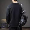 Американский модный брендовый дизайн Sense контрастный свитер мужской осенний плотный хлопковый свободный круглый вырез с длинными рукавами футболка