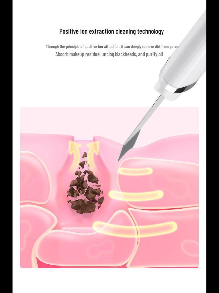 Ультразвуковой скребок для удаления черных точек - очиститель лица и средство для удаления прыщей с вибрацией для очистки пор и гладкой кожи