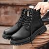 Модная мужская обувь, мужская кожаная модная обувь с высоким верхом, новинка 2024 года, мужские ботинки для мотокросса, классические мужские ботинки для отдыха на открытом воздухе