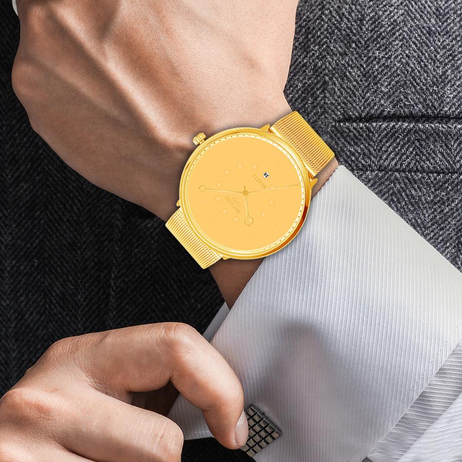 Grand Garden Watch Men's Watch Quartz Men's Watch Simple Two Color Men's Watch Large Dial Watch Stainless Steel Watch