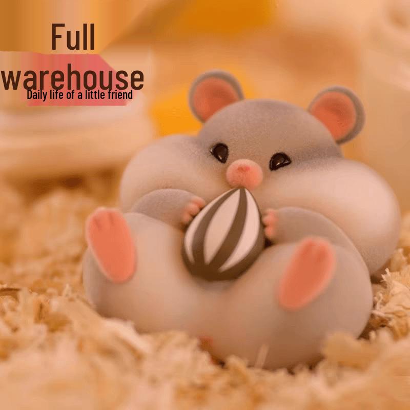 Модная игровая фигурка-брелок RIBOSE, слепой бокс, пушистый плюшевый хомяк