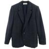 Wool Check Long Sleeve Tailored Jacket Dark Gray Men's Used