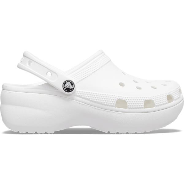 Crocs Классические женские туфли-сабо на платформе, белые 206750 100
