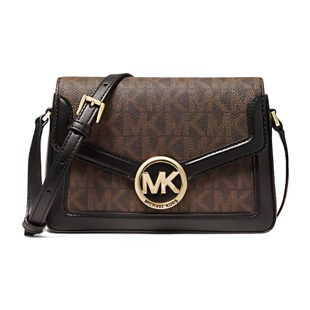 New MICHAEL KORS Jessie Cow Leather Crossbody Bag Shoulder Bag Women's Brown/Black 38T1CI6C1B-292