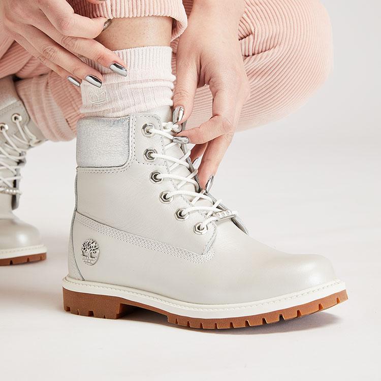 Timberland 6 Inch Outdoor Casual Short Martin Boots Women Boots Light-Gray A2M4D