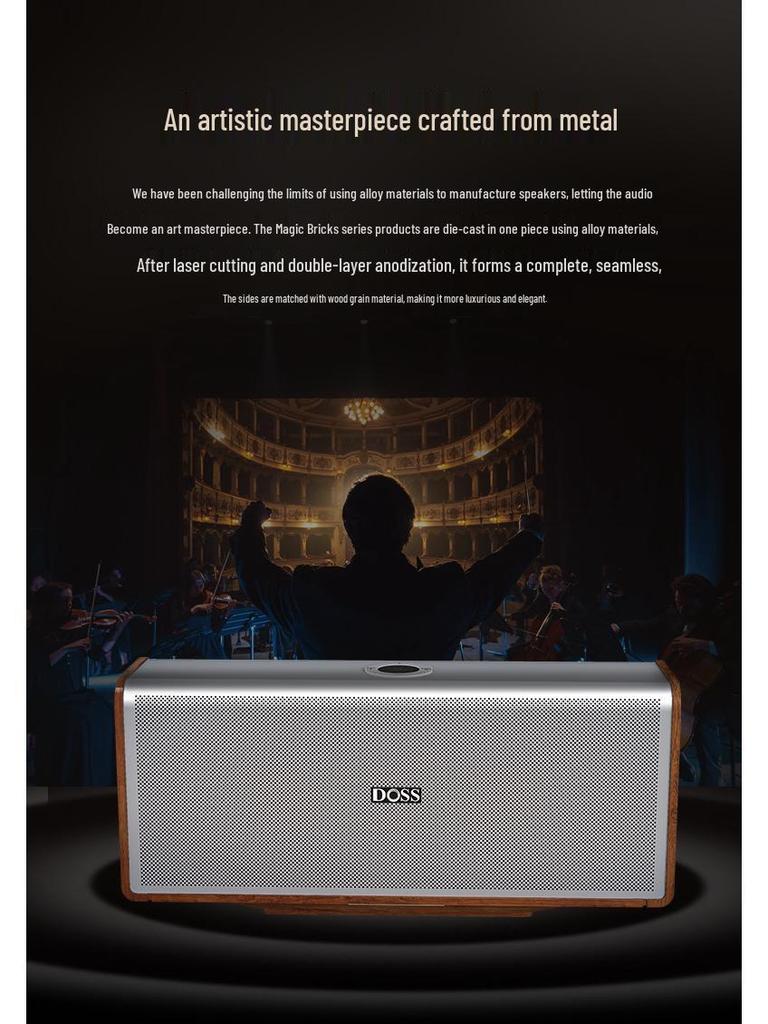 DOSS SoundBox MAX Bluetooth HIFI Speaker - Magic Brick for Home, Desktop, and TV Audio