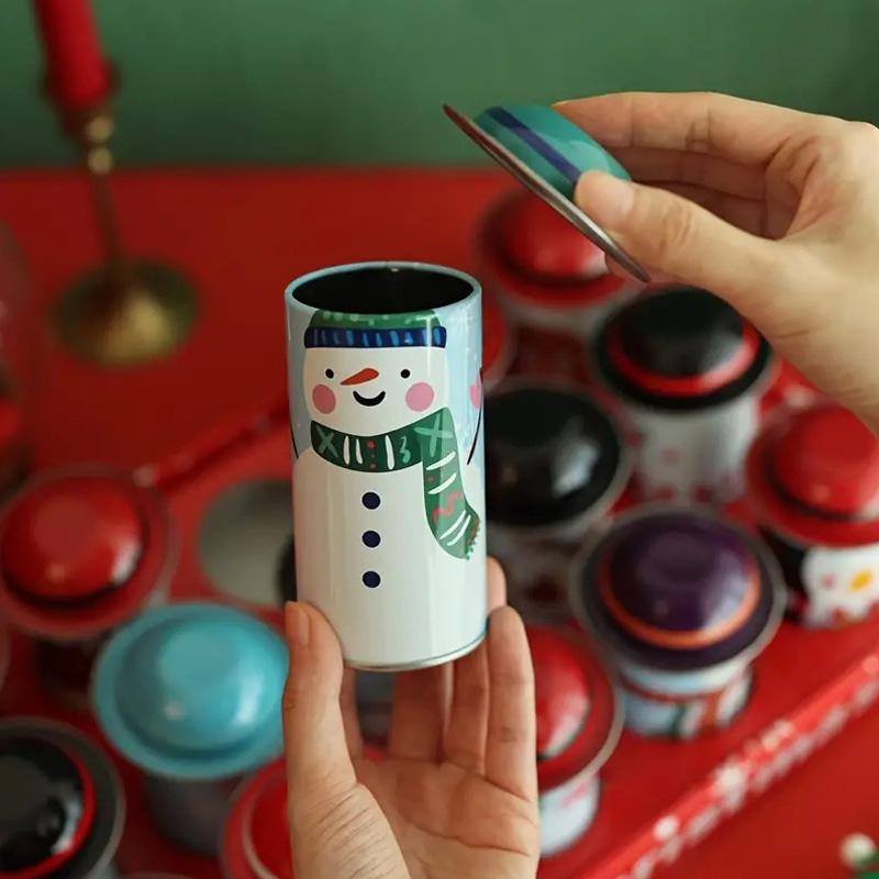 1 шт. креативная рождественская коробка для хранения конфет, жестяная металлическая герметичная банка, упаковочная коробка, жестяная пластина, хранение конфет и печенья, принадлежности для рождественской вечеринки