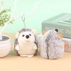 Hedgehog Plush Toy Cartoon Animal Pendant Doll Keychain Car Bag Key Ring Decor