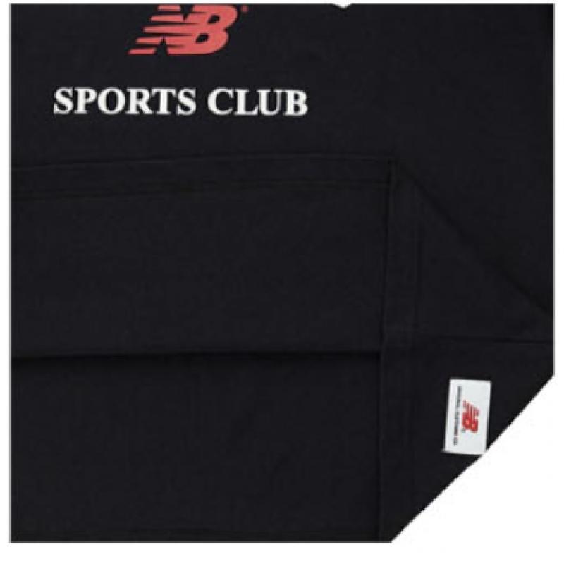New Balance Футболка Half Club Nbned32743 Bk Nbsc с большой графикой, унисекс, с коротким рукавом