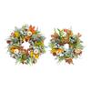 Simulated Wreath Autumn Maple Leaf Pumpkin Pine Cone Berry Wreath