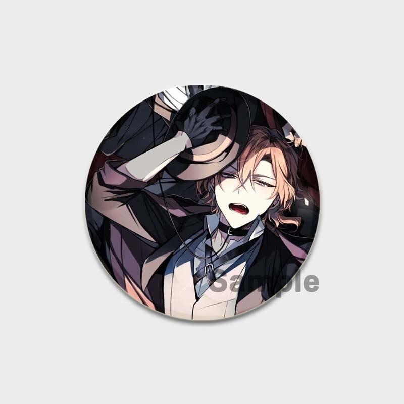 58 мм аниме булавка Bungo Stray Dogs нагрудные булавки Chuuya Ranpo Yosano акриловая брошь ручной работы из эпоксидной смолы значок ювелирный аксессуар для рубашки-сумки