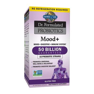 Доктор. Пробиотики Формулированные Mood+ 50 миллиардов, 60 вегетарианских капсул