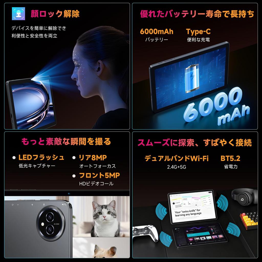 Представляем первый планшет Android 16 Bmax Android 16 с T7250 6000 мАч Widevine L1 беспроводной 5G распознаванием лица детский и FM AI-оптимизированный планшет! 10-дюймовый