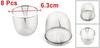 uxcell Tea Strainers, Stainless Steel, Silver Tone, Round Mesh, Restaurant Use, Pack of 8