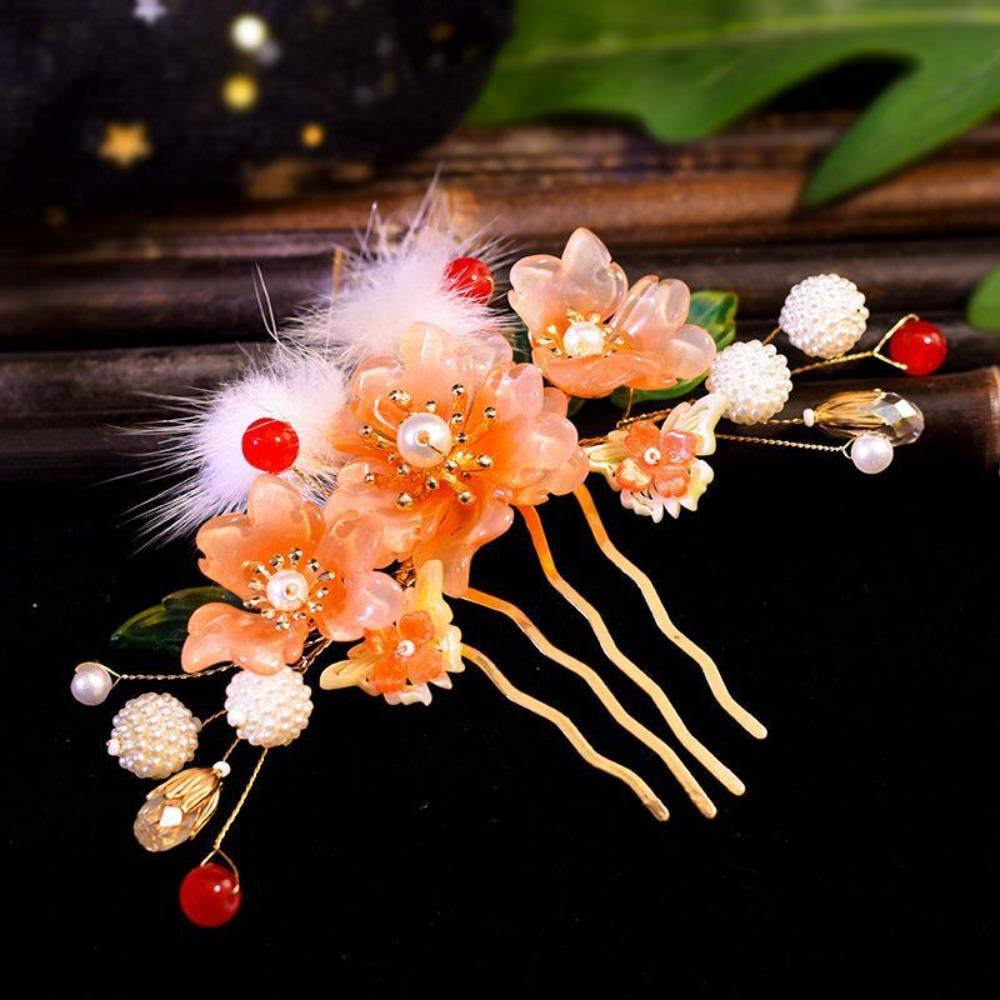 Кисточка Древняя Палочка для Волос Жемчуг Ханфу Головной Убор Антикварная Заколка для Волос Династии Тан Аксессуары для Волос