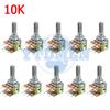 10 шт. WH148 15 мм/20 мм 6-контактный двухканальный потенциометр 10K 1K 2K 5K 20K 50K 100K 250K 1M Переменный резистор для регулировки громкости звука