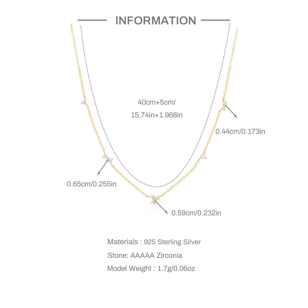 Серебряное ожерелье геометрической формы S925, нерегулярные вставки из цирконов, с бриллиантами, повседневное женское ожерелье на ключицу