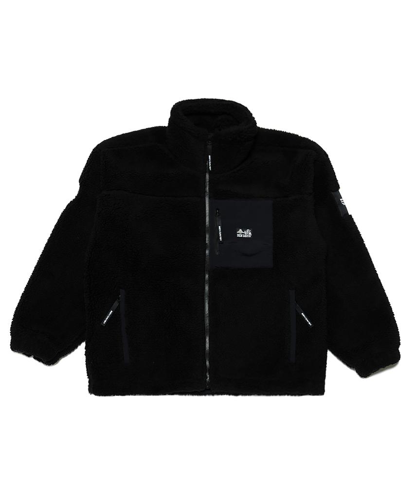 Ben Davis White Label Boa Fleece Jacket Black