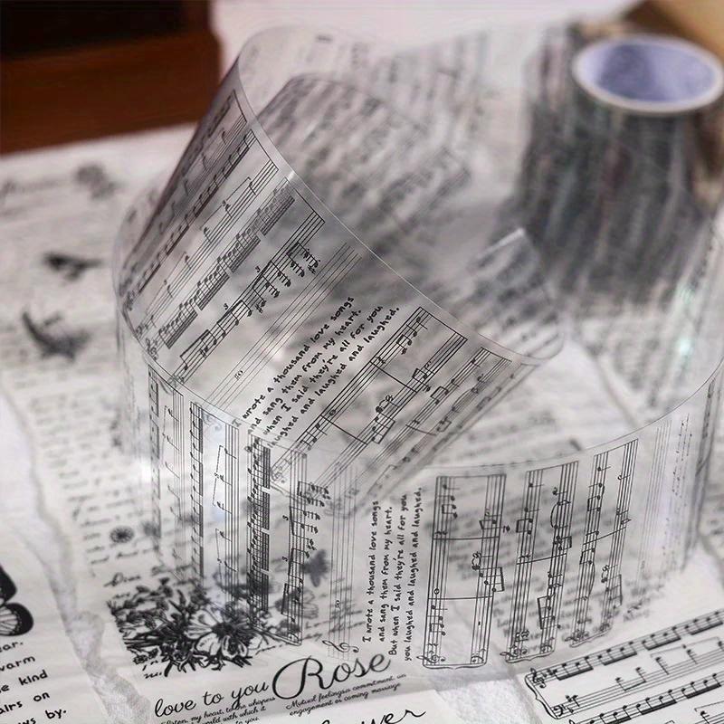 Journamm 50 мм*3 м Винтажные буквы ПЭТ-ленты DIY Скрапбукинг Планировщики Декор Журнал для мусора Водонепроницаемые Коллаж Канцелярские ленты