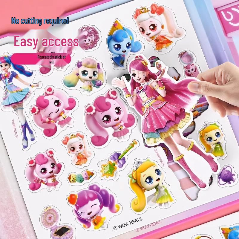 Новая магнитная тихая книга Moko: Наклейки Принцесса Сердечко и игрушка для рисования для девочек