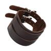 Rock Style SteamPunk Girl Men PU Leather Wrist Band Bracelet Accessory (Coffee)