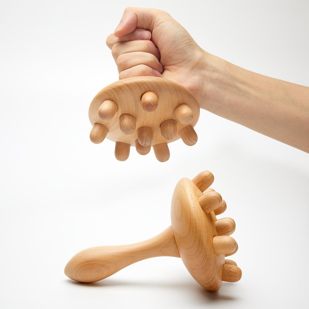 Деревянный массажер для терапии Быстрый антицеллюлитный инструмент Гуа Ша Массажер для глубокой релаксации тканей для тела Ролик для мадеротерапии Красота Здоровье