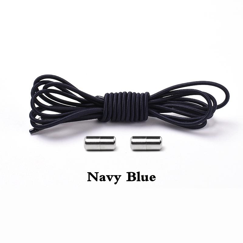 NO.8 Elastic Shoelaces Round No Tie Shoe Laces Sneakers Shoelace Kids Adult Rubber Elastic Laces Lock One Size Fits All Shoes