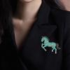 1Pc Enamel Gift Horse Brooch Cartoon Rhinestone Cute Alloy Pin