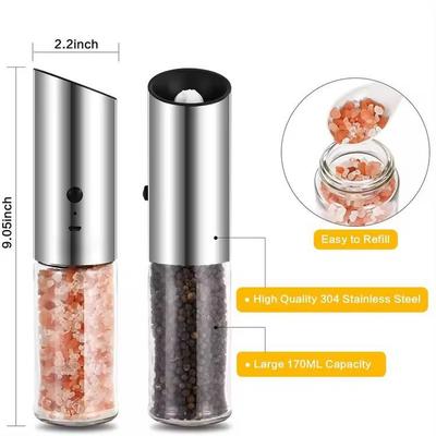 Регулируемая прозрачная электрическая мельница для перца с USB-подзарядкой