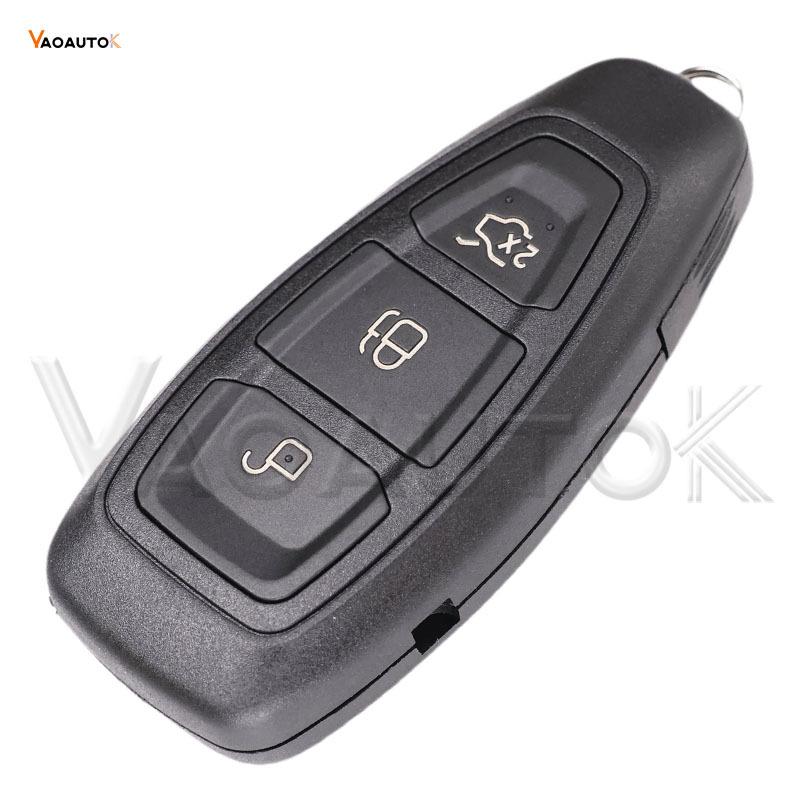 Умный дистанционный ключ для автомобиля Ford Focus Kuga Fiesta C-Max Mondeo B-Max, 3 кнопки, бесключевой доступ, proximity, 433 МГц, чип ID83 49, лезвие HU101